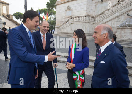 Campidoglio presentazione Formel e Gran premio di Roma Capitale con la sindaca Raggi, con sticchi, diacetti e meleo *** keine Web *** keine quotidiani *** Stockfoto