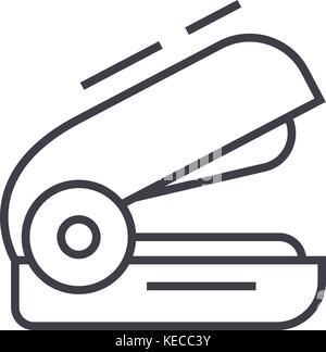 Hefter vektor Symbol Leitung, Zeichen, Abbildung auf Hintergrund, editierbare Anschläge Stock Vektor