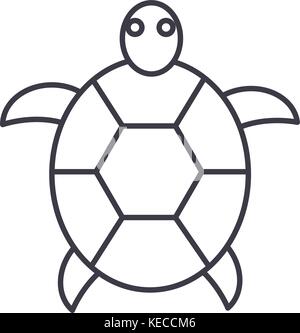 Turtle vektor Symbol Leitung, Zeichen, Abbildung auf Hintergrund, editierbare Anschläge Stock Vektor