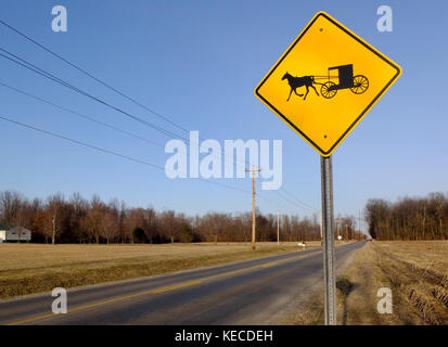 Amish Beförderung anmelden Amish Country, Ohio Stockfoto