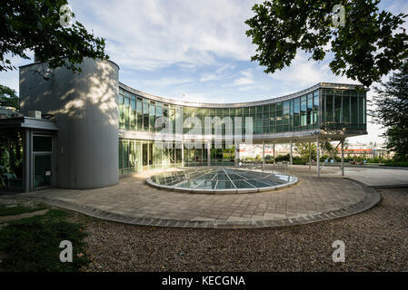 Prag. Der Tschechischen Republik. Expo '58 Pavillon in Letna Park entworfen von František Cubr, Josef Hrubý & Zdeněk Pokorný für das Jahr 1958 der Brüsseler Weltausstellung. Stockfoto