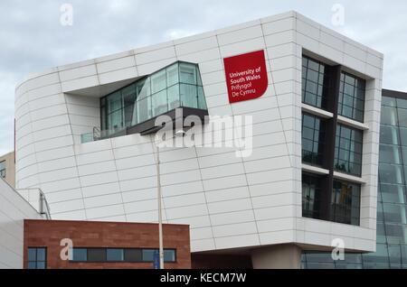 Auf dem Campus der Universität von South Wales, Cardiff, Vereinigtes Königreich Stockfoto