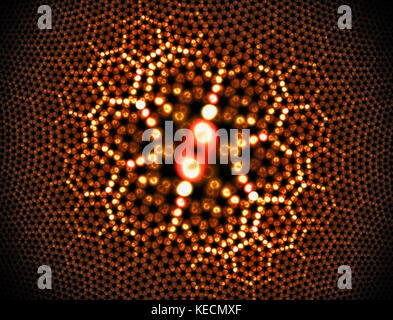 Eine makroskopische Welt der Teilchen, Schimmer und Glanz. Stockfoto