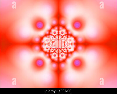 Eine warme und Gauzy hypnotische Muster. Stockfoto