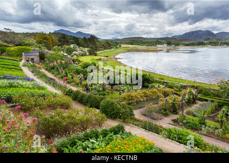 Inverewe Garten Blick über Loch Ewe, Poolewe, Wester Ross, Scottish Highlands, Schottland, UK Stockfoto