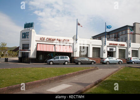 Die nardini Eisdiele an der Küste largs Ayrshire, Schottland Stockfoto