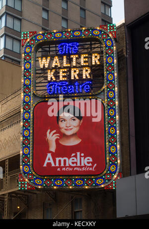 Amelie Broadway Theatre marquee NYC Stockfoto