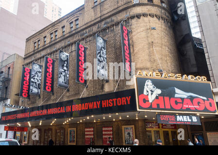 Chicago Broadway Theatre marquee NYC Stockfoto