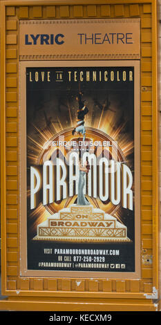 Paramour Broadway Theatre marquee NYC Stockfoto