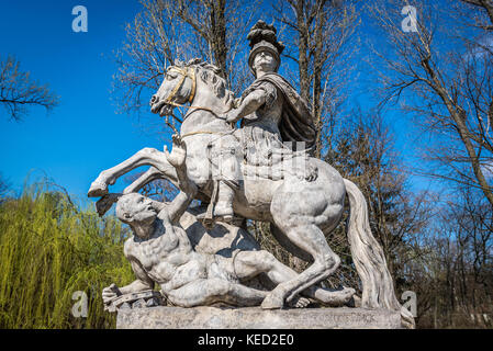 Statue des polnischen Königs Johann III Sobieski im Park der Königlichen Bäder in Warschau, Polen Stockfoto