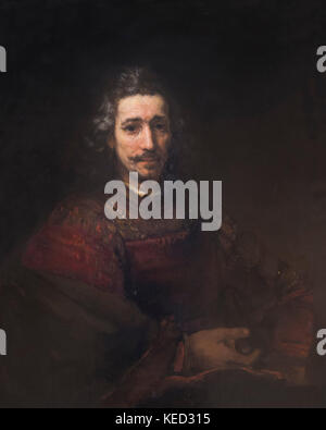 Mann mit einem Vergrößerungsglas, Rembrandt, Anfang 1660, Metropolitan Museum of Art, Manhattan, New York City, USA, Nordamerika Stockfoto