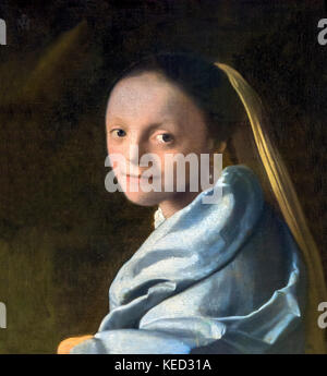 Studie einer jungen Frau, Johannes Vermeer, ca. 1665-1667, Metropolitan Museum der Kunst, Manhattan, New York City, USA, Nordamerika Stockfoto