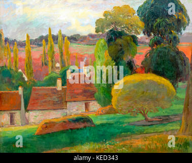 A Farm in Brittany, Paul Gauguin, um 1894, Metropolitan Museum of Art, Manhattan, New York City, USA, Nordamerika Stockfoto