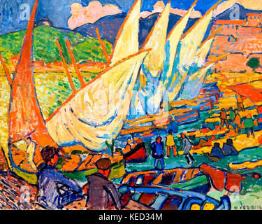 Fischerboote, Collioure, Andre Derain 1905, Metropolitan Museum der Kunst, Manhattan, New York City, USA, Nordamerika Stockfoto