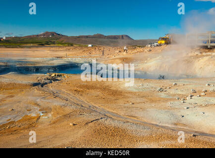 Heißer Frühling in namafjall - Myvatn, Island. Stockfoto