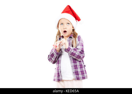 niedliche Santa Mädchen Stockfoto