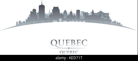 Quebec Kanada Skyline der Stadt Silhouette. Vector Illustration Stock Vektor