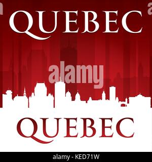 Quebec Kanada Skyline der Stadt Silhouette. Vector Illustration Stock Vektor