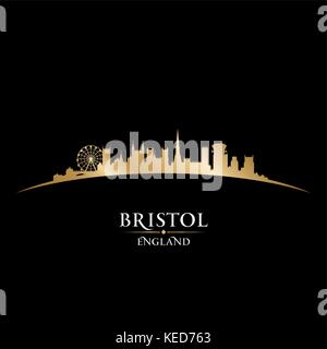 Bristol England Skyline der Stadt Silhouette. Vector Illustration Stock Vektor