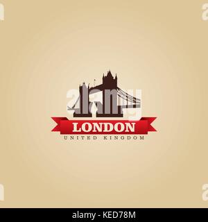 London Vereinigtes Königreich Stadt symbol Vektor illustration Stock Vektor