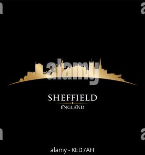 Sheffield England Skyline der Stadt Silhouette. Vector Illustration Stock Vektor