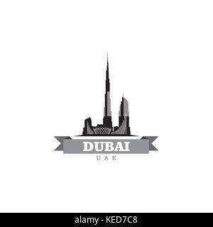 Dubai UAE Stadt symbol Vektor illustration Stock Vektor