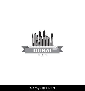 Dubai UAE Stadt symbol Vektor illustration Stock Vektor