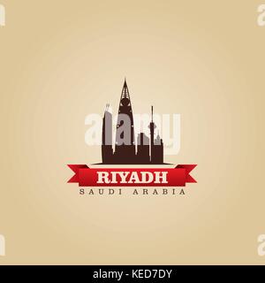 Riad Saudi-arabien Stadt symbol Vektor illustration Stock Vektor