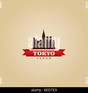 Tokyo Japan Stadt symbol Vektor illustration Stock Vektor