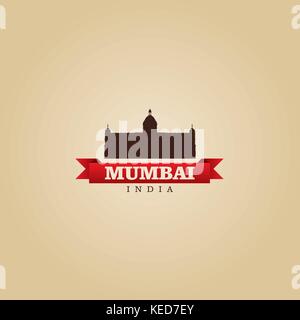 Mumbai Indien Stadt symbol Vektor illustration Stock Vektor