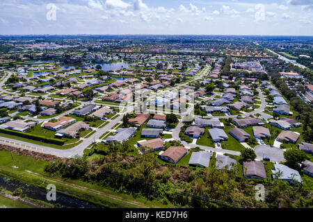 Delray Beach Florida, Luftaufnahme von oben, Wohnviertel beherbergt Häuser, FL17092840d Stockfoto