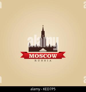 Moskau Russland Stadt symbol Vektor illustration Stock Vektor