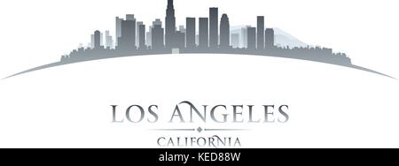 Los Angeles Kalifornien Skyline der Stadt Silhouette. Vector Illustration Stock Vektor