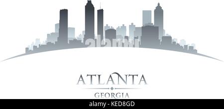 Atlanta Georgia Skyline der Stadt Silhouette. Vector Illustration Stock Vektor