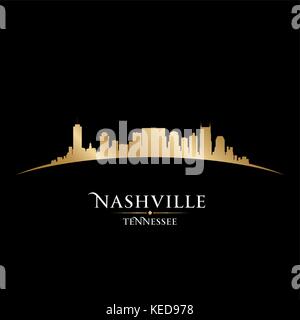 Nashville Tennessee Skyline der Stadt Silhouette. Vector Illustration Stock Vektor