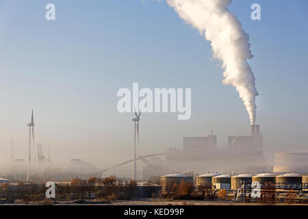 Kohle- Kraftwerk Moorburg, Hamburg, Deutschland, Europa Stockfoto