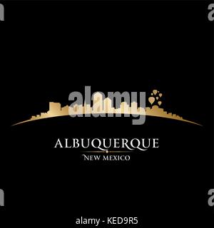 Albuquerque, New Mexico City Skyline Silhouette. Vector Illustration Stock Vektor