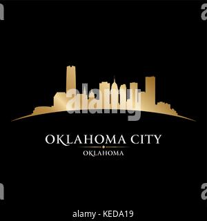 Oklahoma City Skyline Silhouette. Vector Illustration Stock Vektor