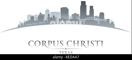 Corpus Christi Texas City Skyline Silhouette. Vector Illustration Stock Vektor