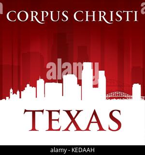 Corpus Christi Texas City Skyline Silhouette. Vector Illustration Stock Vektor