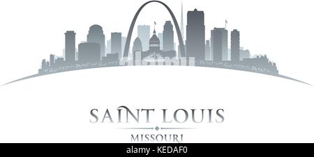 Saint Louis Missouri City Skyline Silhouette. Vector Illustration Stock Vektor