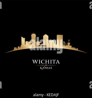Wichita Kansas City Skyline Silhouette. Vector Illustration Stock Vektor