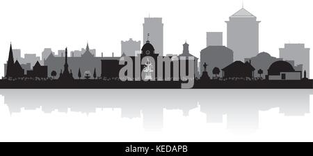 Montgomery Alabama City Skyline Vektor silhouette Abbildung Stock Vektor