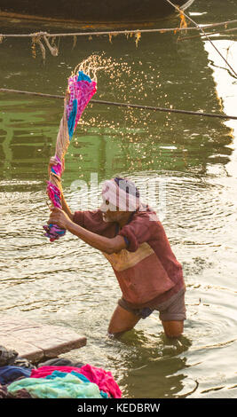 Varnasi. Indiens älteste Stadt. Einige sagen, der ältesten Stadt auf der Erde. Stockfoto