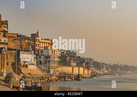 Varnasi. Indiens älteste Stadt. Einige sagen, der ältesten Stadt auf der Erde. Stockfoto