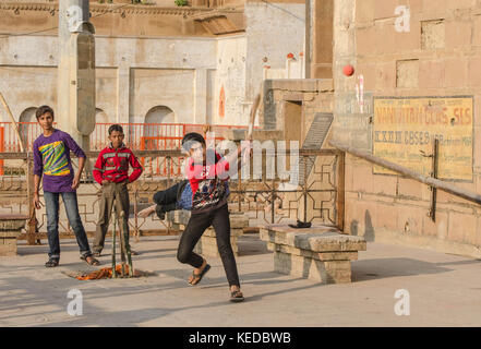 Varnasi. Indiens älteste Stadt. Einige sagen, der ältesten Stadt auf der Erde. Stockfoto