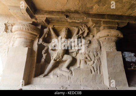 Ajanta und Ellora Höhlen in Mumbai, Maharashtra Indien. ein UNESCO Weltkulturerbe. Stockfoto