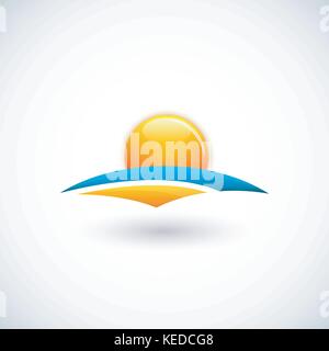 Abbildung: Sonne, Meer und Strand. Vector EPS 10. Stock Vektor