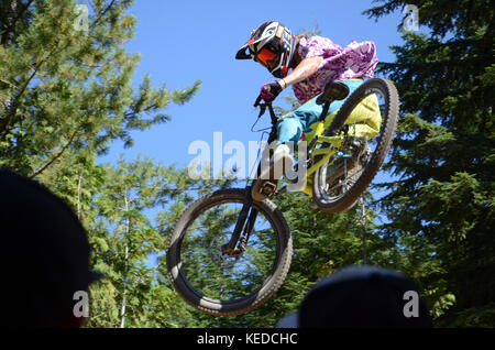 Peitsche aus Wm-crankworx in Whistler 2017 Stockfoto