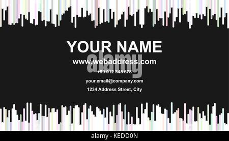 Moderne abstrakte Business Card template Design - Identity Card Abbildung mit vertikalen Streifen in hellen Tönen Stock Vektor